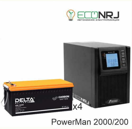 ИБП POWERMAN ONLINE 2000 Plus + Delta CGD 12200 фото 3