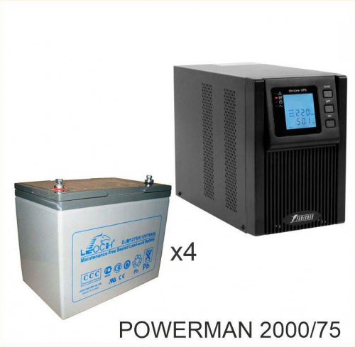 ИБП POWERMAN ONLINE 2000 Plus + LEOCH DJM1275