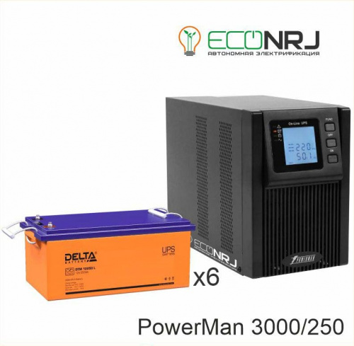 ИБП POWERMAN ONLINE 3000 Plus + Delta DTM 12250 L фото 2