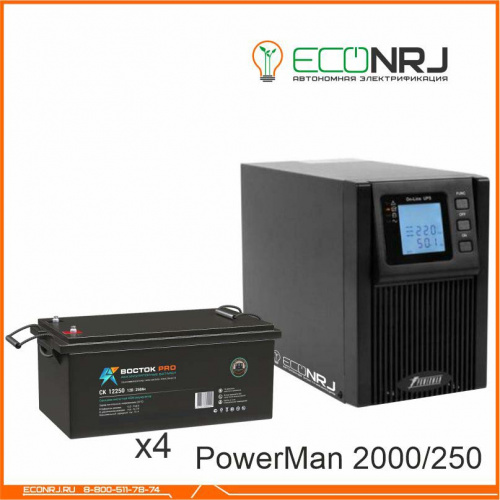 ИБП POWERMAN ONLINE 2000 Plus + ВОСТОК PRO СК-12250 фото 3