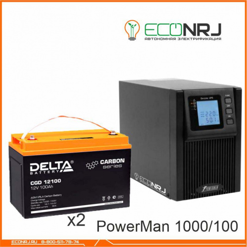 ИБП POWERMAN ONLINE 1000 Plus + Delta CGD 12100 фото 2