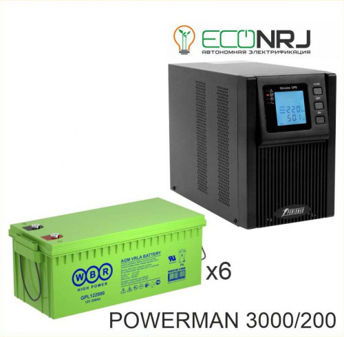 ИБП POWERMAN ONLINE 3000 Plus + WBR GPL122000 фото 2