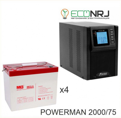 ИБП POWERMAN ONLINE 2000 Plus + MNB MМ75-12 фото 2