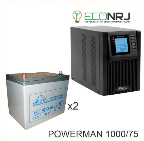 ИБП POWERMAN ONLINE 1000 Plus + LEOCH DJM1275 фото 3