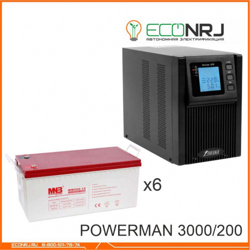 ИБП POWERMAN ONLINE 3000 Plus + MNB MМ200-12 фото 3