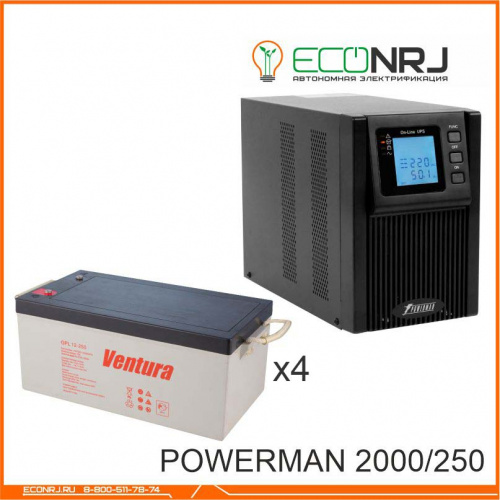 ИБП POWERMAN ONLINE 2000 Plus + Ventura GPL 12-250 фото 3