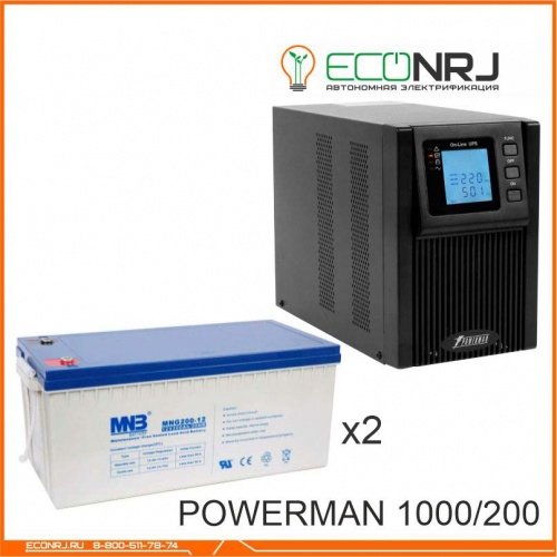 ИБП POWERMAN ONLINE 1000 Plus + MNB MNG200-12 фото 2