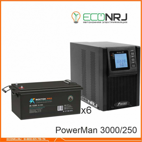 ИБП POWERMAN ONLINE 3000 Plus + ВОСТОК PRO СК-12250 фото 3