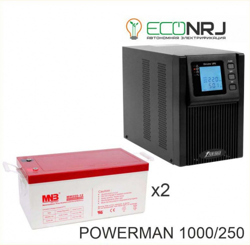 ИБП POWERMAN ONLINE 1000 Plus + MNB MМ250-12 фото 3