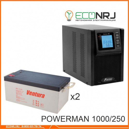 ИБП POWERMAN ONLINE 1000 Plus + Ventura GPL 12-250 фото 3