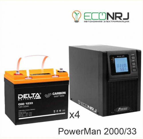 ИБП POWERMAN ONLINE 2000 Plus + Delta CGD 1233 фото 2