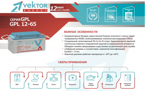 Vektor Energy GPL 12-65 фото 2