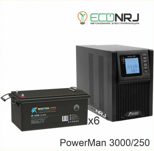 ИБП POWERMAN ONLINE 3000 Plus + ВОСТОК PRO СК-12250 фото 2