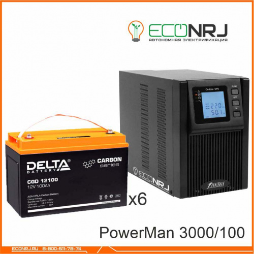 ИБП POWERMAN ONLINE 3000 Plus + Delta CGD 12100 фото 3