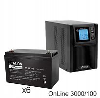ИБП POWERMAN ONLINE 3000 Plus + ETALON FS 12100