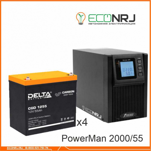 ИБП POWERMAN ONLINE 2000 Plus + Delta CGD 1255 фото 3