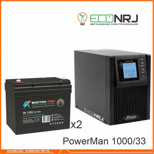 ИБП POWERMAN ONLINE 1000 Plus + ВОСТОК PRO СК-1233 фото 3