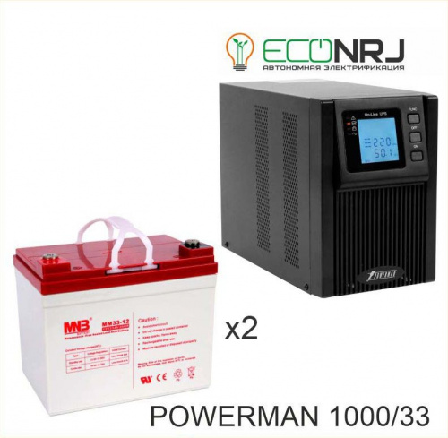 ИБП POWERMAN ONLINE 1000 Plus + MNB MМ33-12 фото 2