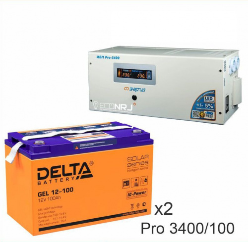 Энергия PRO-3400 + Аккумуляторная батарея Delta GEL 12-100