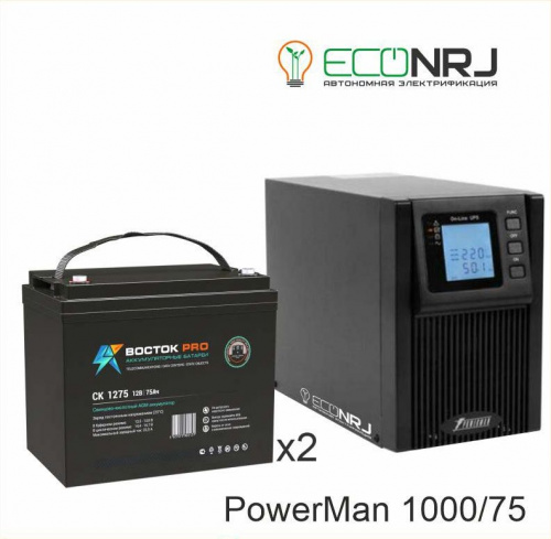 ИБП POWERMAN ONLINE 1000 Plus + ВОСТОК PRO СК-1275 фото 2