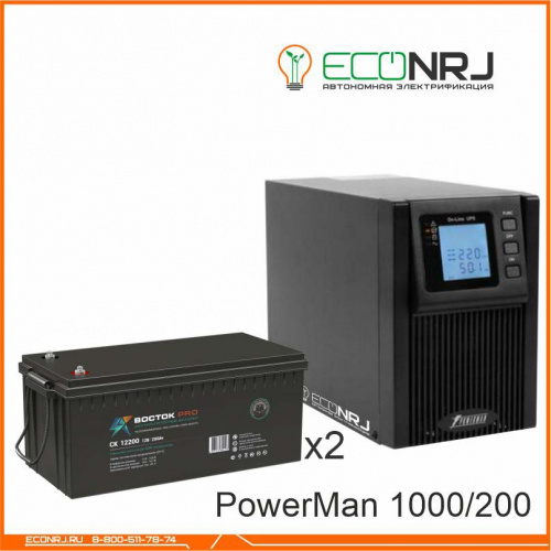 ИБП POWERMAN ONLINE 1000 Plus + ВОСТОК PRO СК-12200 фото 3