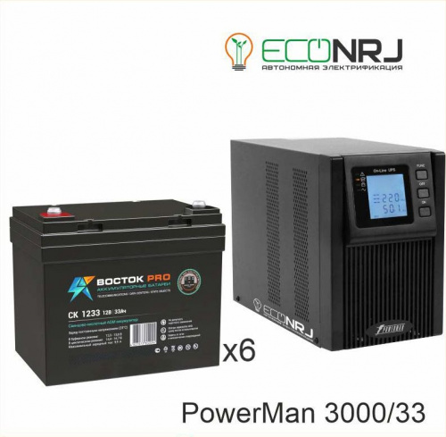 ИБП POWERMAN ONLINE 3000 Plus + ВОСТОК PRO СК-1233 фото 2