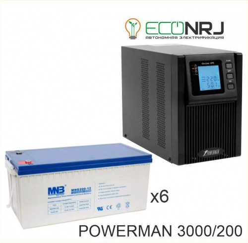 ИБП POWERMAN ONLINE 3000 Plus + MNB MNG200-12 фото 3