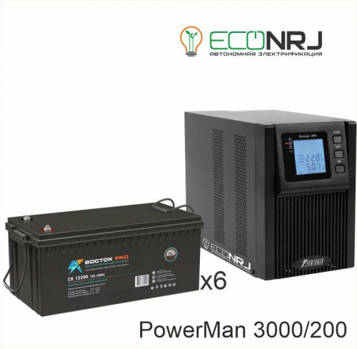 ИБП POWERMAN ONLINE 3000 Plus + ВОСТОК PRO СХ-12200 фото 2