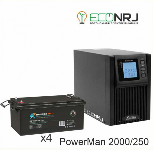 ИБП POWERMAN ONLINE 2000 Plus + ВОСТОК PRO СК-12250 фото 2