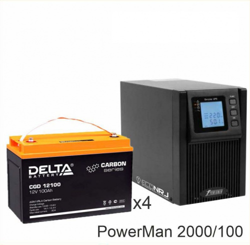 ИБП POWERMAN ONLINE 2000 Plus + Delta CGD 12100