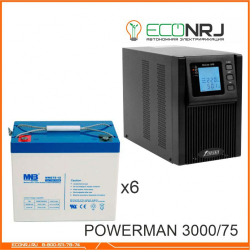 ИБП POWERMAN ONLINE 3000 Plus + MNB MNG75-12 фото 2