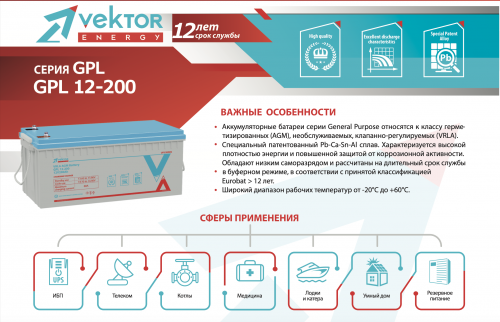 Vektor Energy GPL 12-200 фото 2