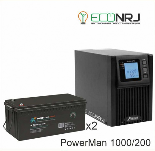 ИБП POWERMAN ONLINE 1000 Plus + ВОСТОК PRO СК-12200 фото 2