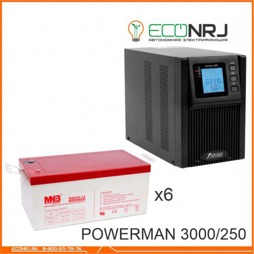 ИБП POWERMAN ONLINE 3000 Plus + MNB MМ250-12 фото 3