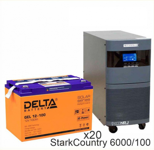 Stark Country 6000 Online, 12А + Delta GEL 12-100