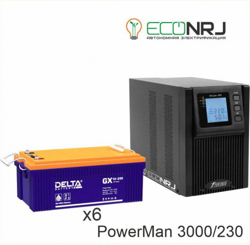 ИБП POWERMAN ONLINE 3000 Plus + Delta GX 12-230 фото 2