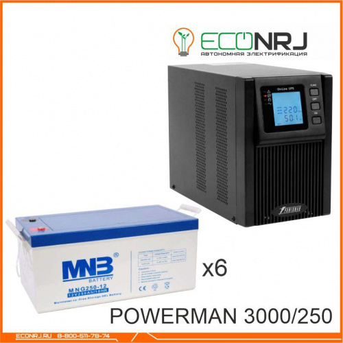 ИБП POWERMAN ONLINE 3000 Plus + MNB MNG250-12 фото 3