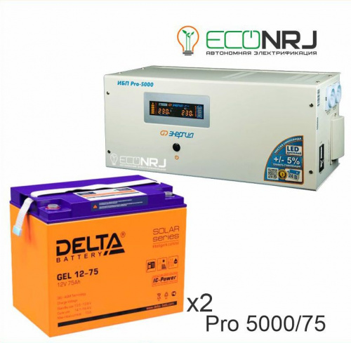 Энергия PRO-5000 + Аккумуляторная батарея Delta GEL 12-75 фото 2