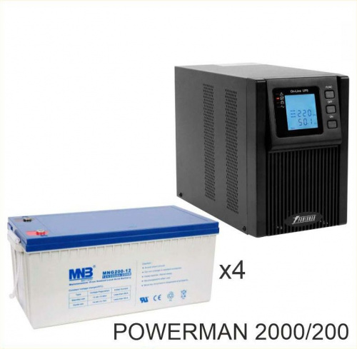 ИБП POWERMAN ONLINE 2000 Plus + MNB MNG200-12