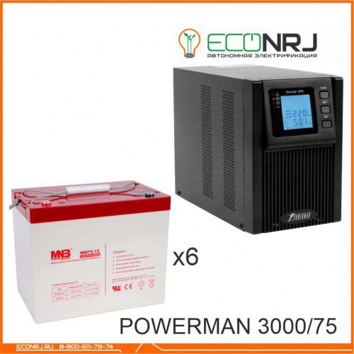 ИБП POWERMAN ONLINE 3000 Plus + MNB MМ75-12 фото 3