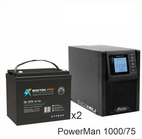 ИБП POWERMAN ONLINE 1000 Plus + ВОСТОК PRO СК-1275