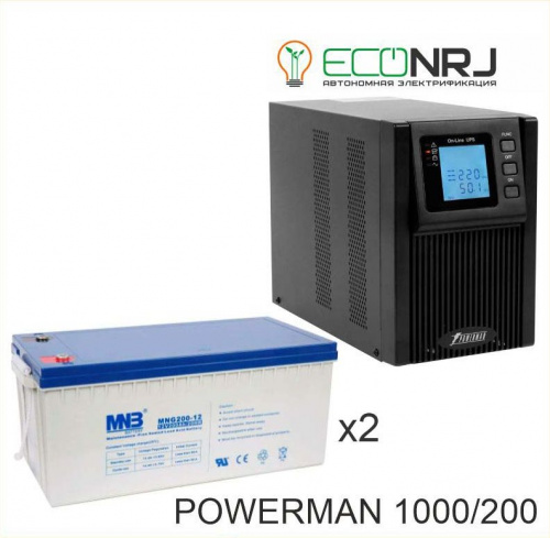 ИБП POWERMAN ONLINE 1000 Plus + MNB MNG200-12 фото 3