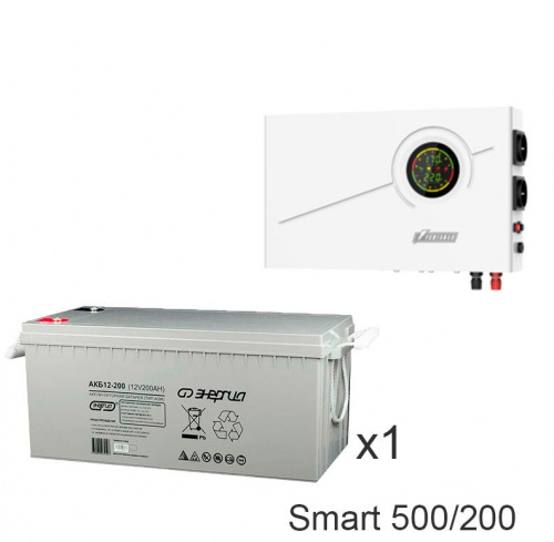 ИБП Powerman Smart 500 INV + Энергия АКБ 12–200