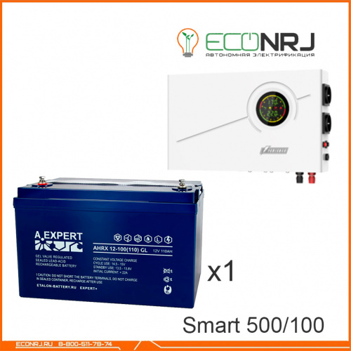 ИБП Powerman Smart 500 INV + ETALON AHRX 12-100 GL фото 2