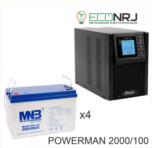 ИБП POWERMAN ONLINE 2000 Plus + MNB MNG100-12 фото 2