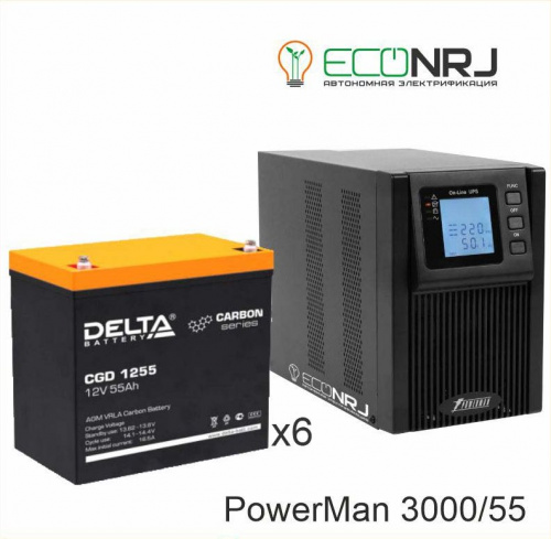 ИБП POWERMAN ONLINE 3000 Plus + Delta CGD 1255 фото 2