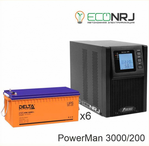 ИБП POWERMAN ONLINE 3000 Plus + Delta DTM 12200 L фото 2