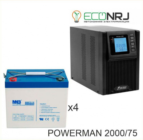 ИБП POWERMAN ONLINE 2000 Plus + MNB MNG75-12 фото 2