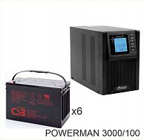 ИБП POWERMAN ONLINE 3000 Plus + CSB GPL121000