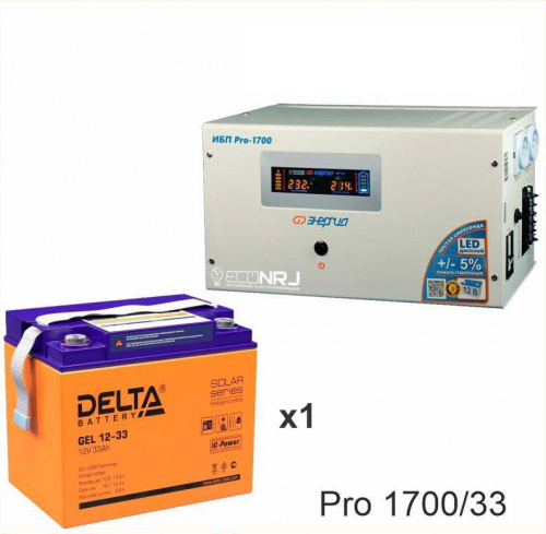 Энергия PRO-1700 + Аккумуляторная батарея Delta GEL 12-33